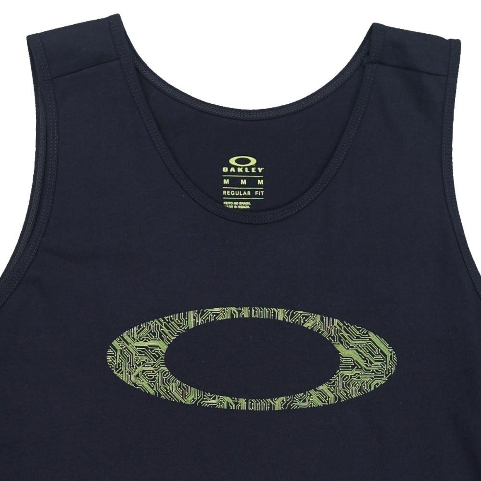 Camiseta Regata Oakley Ellipse Motherboard Tank Blackout - Blackout - G Preto