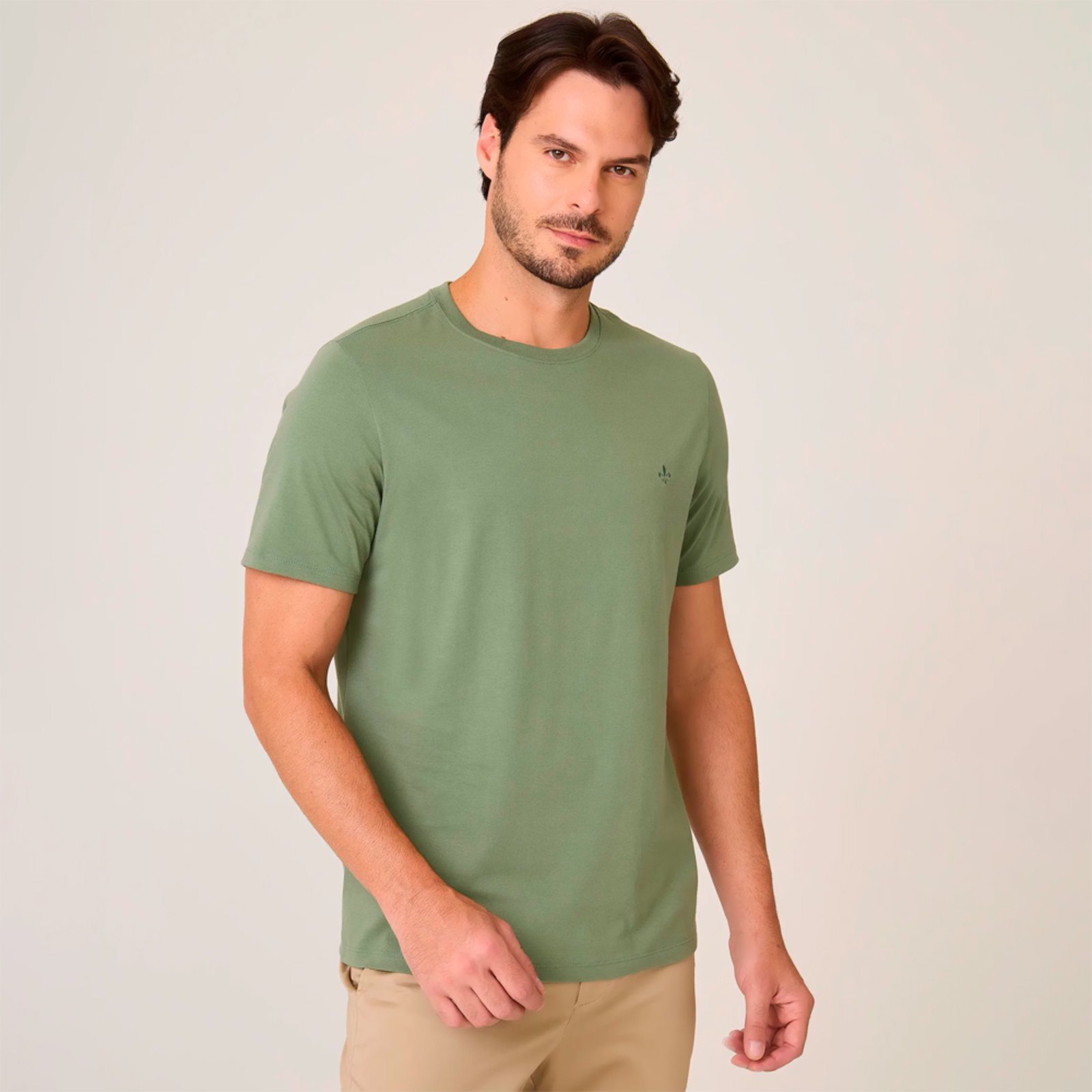 Camiseta Dudalina Essentials Color Pr26 Verde Masculino