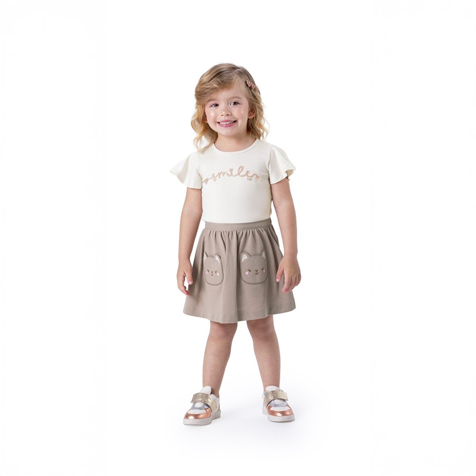 Infantil - Conjunto Curto Cats Menina Marisol