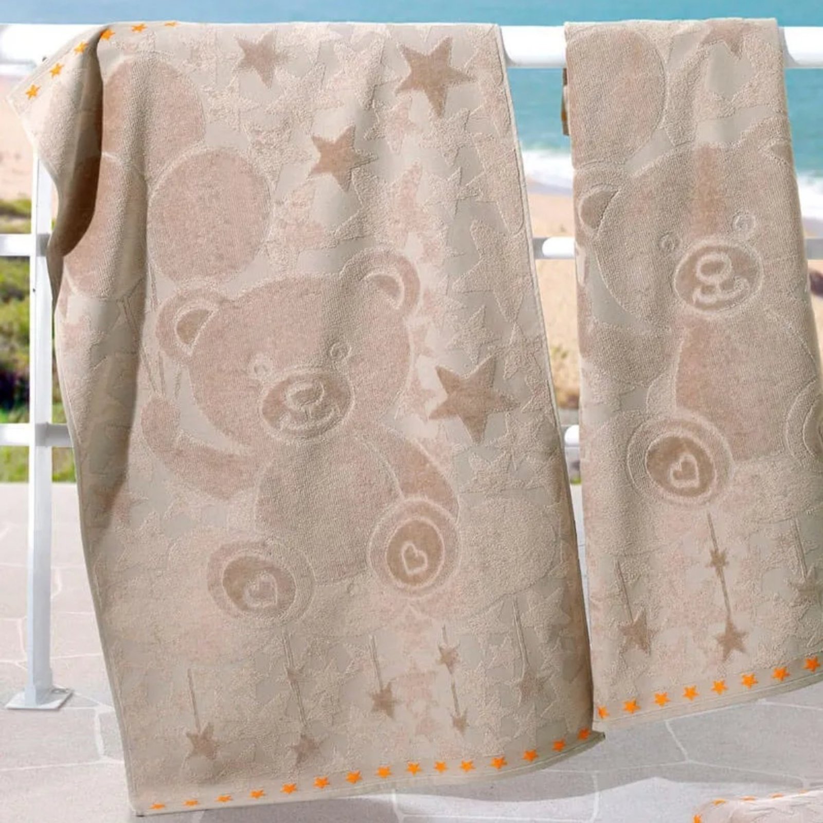 Toalha Banho Praia Piscina Teddy Buettner Bege