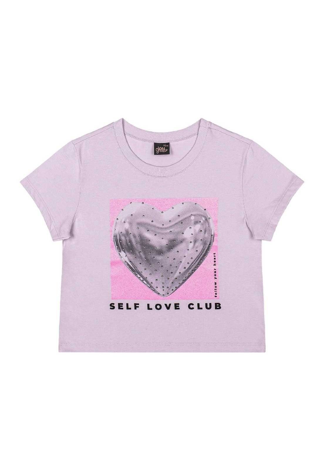 Vista 3 Infantil - Blusa Metalizada Juvenil Gloss roxo Gloss roxo