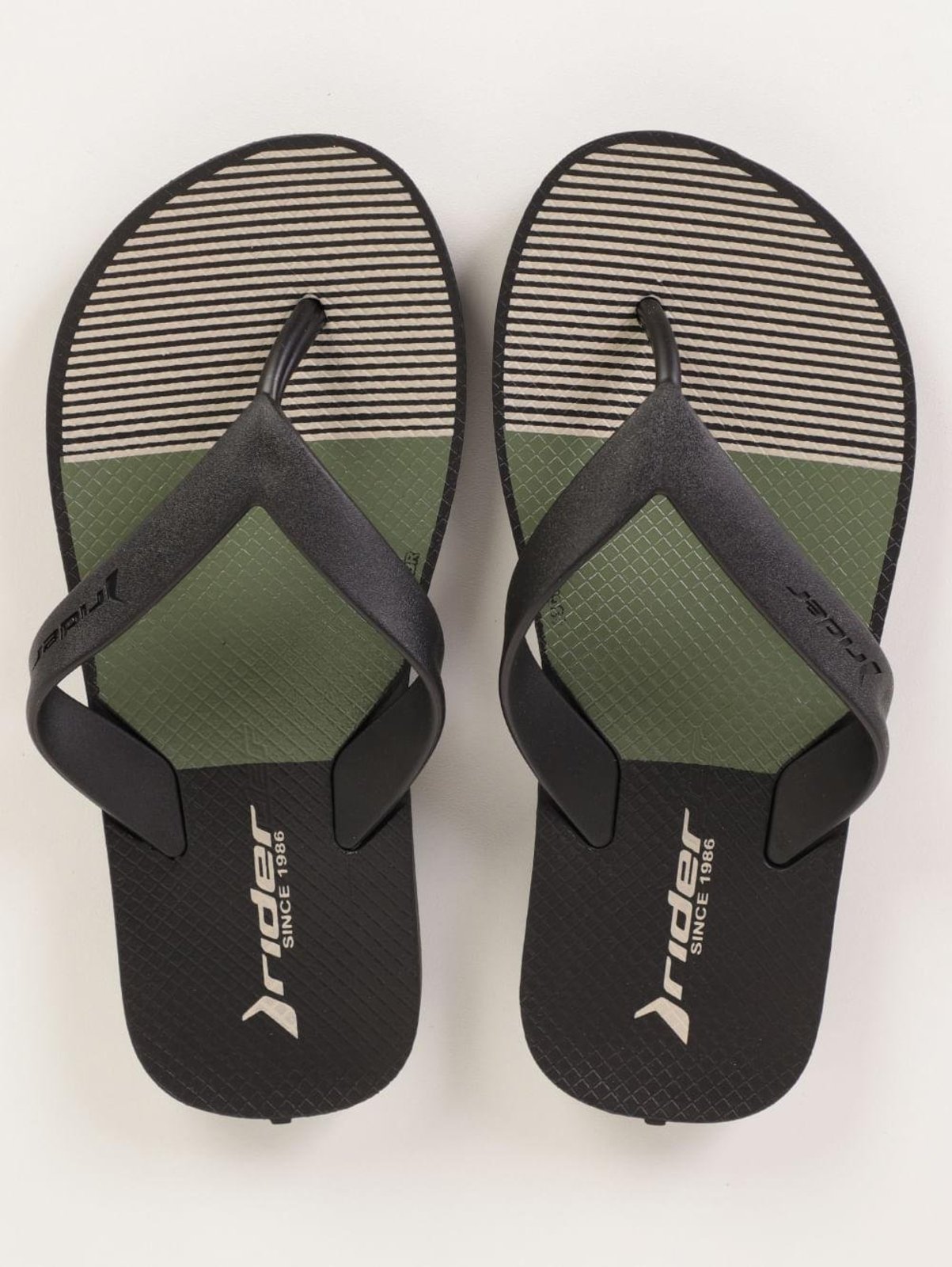 Chinelo Rider Juvenil Para Menino - PRETO/VERDE