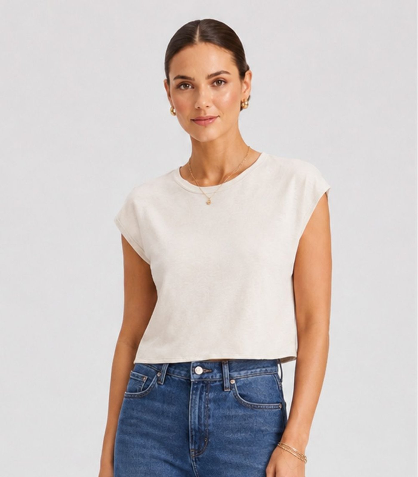 Blusa Feminina em Malha Visco Premiere Endless Bege