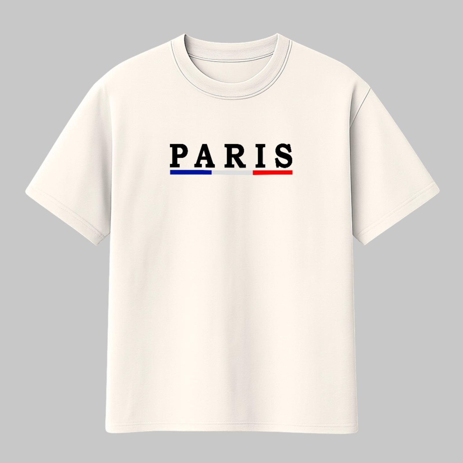 Camiseta Básica Paris Minimalista Estilo Conforto e Elegância Off White