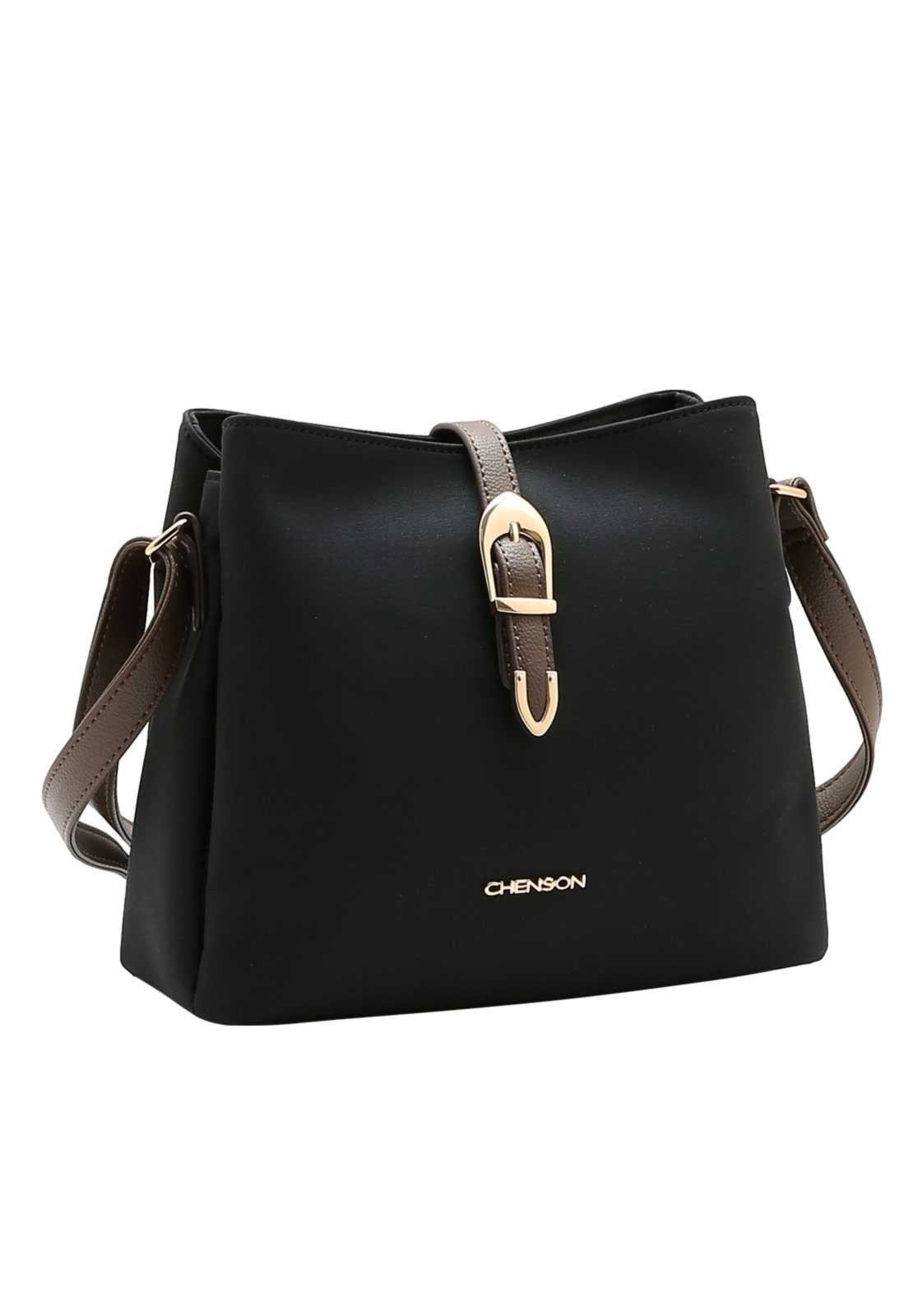 Bolsa Feminina Chenson Transversal Microfiber 3185453 Preto