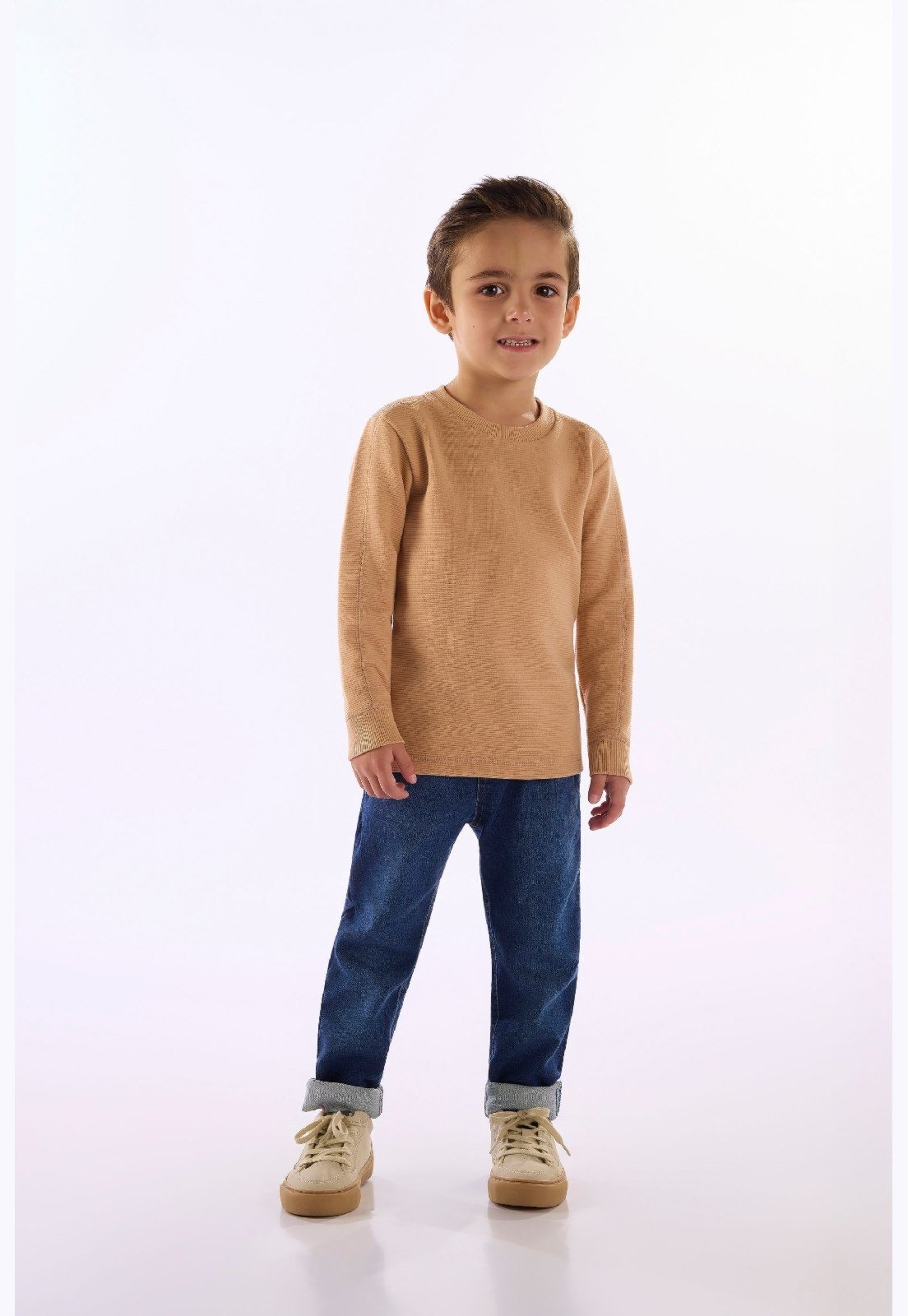 Infantil - Blusão Moletom Gorgurão Up Baby Marrom