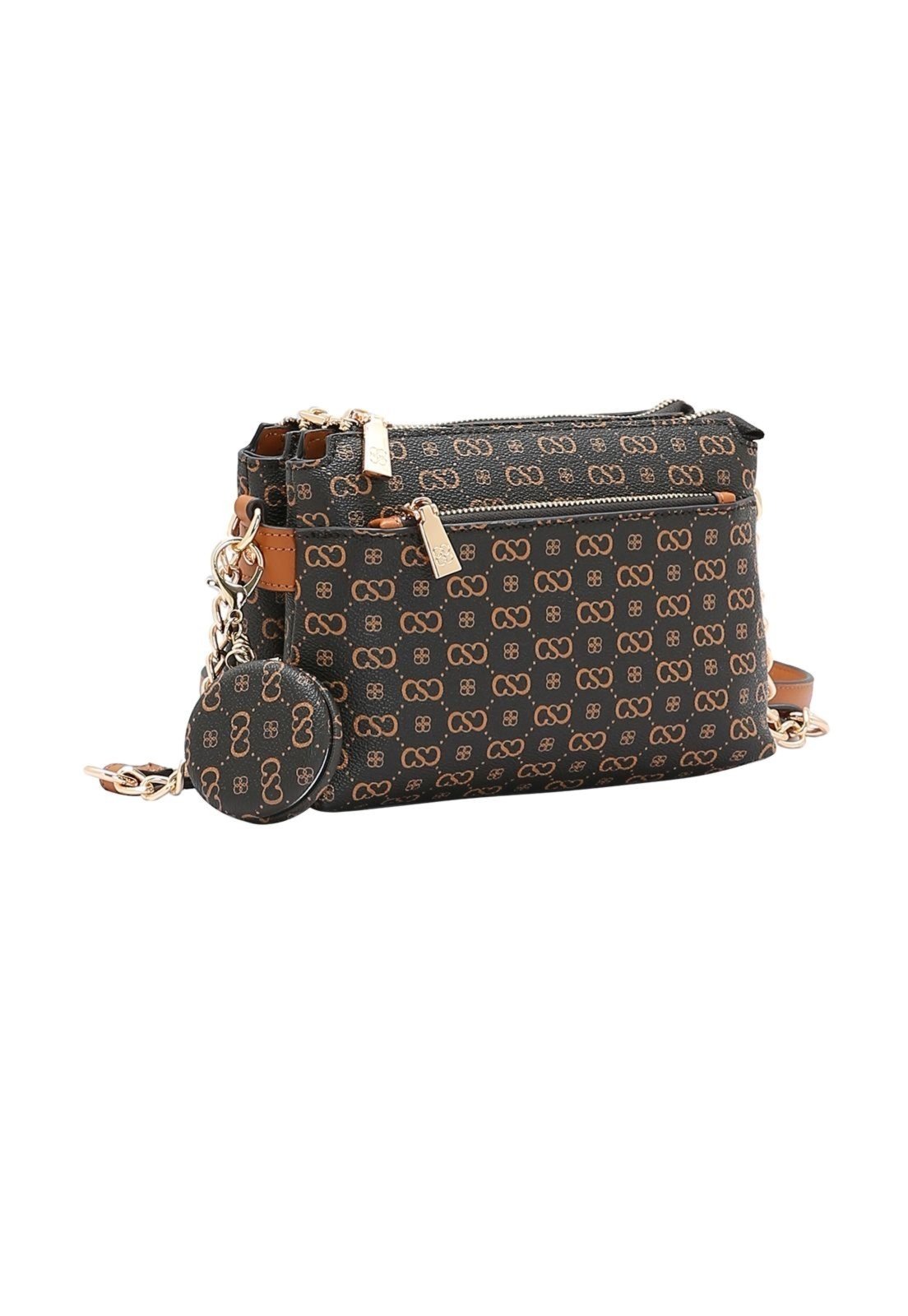 Vista 2 Bolsa Feminina Chenson Monograma Elegance 3485408 bege Chenson bege