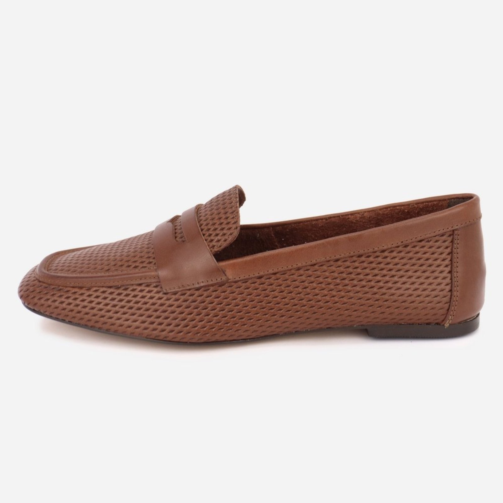 Mocassim Feminino Confortável Texturizado Elegante Casual Social Clássico Maria Paula Cedro
