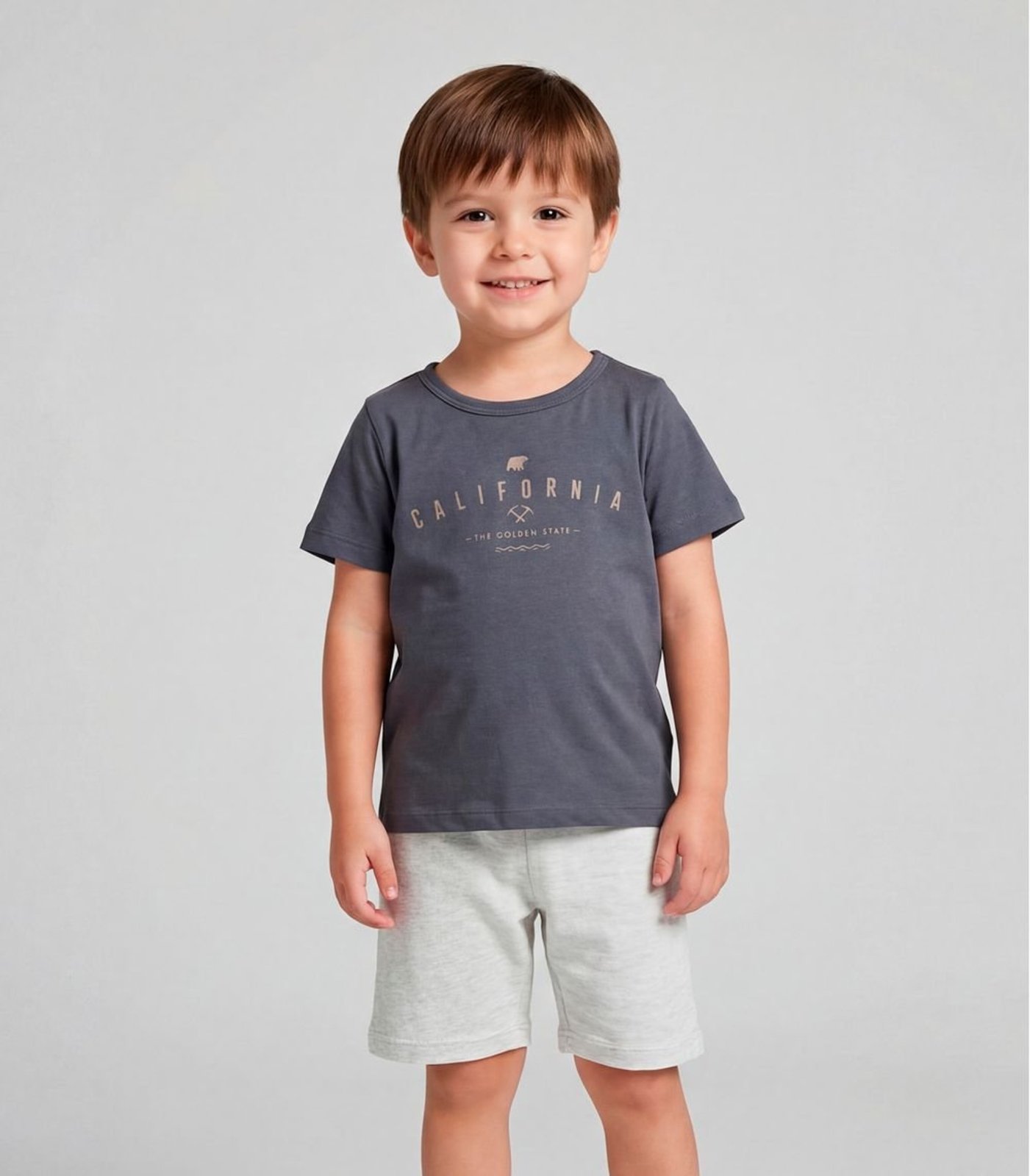 Vista 3 Infantil - Conjunto Camiseta com Bermuda Select azul marinho Select azul marinho