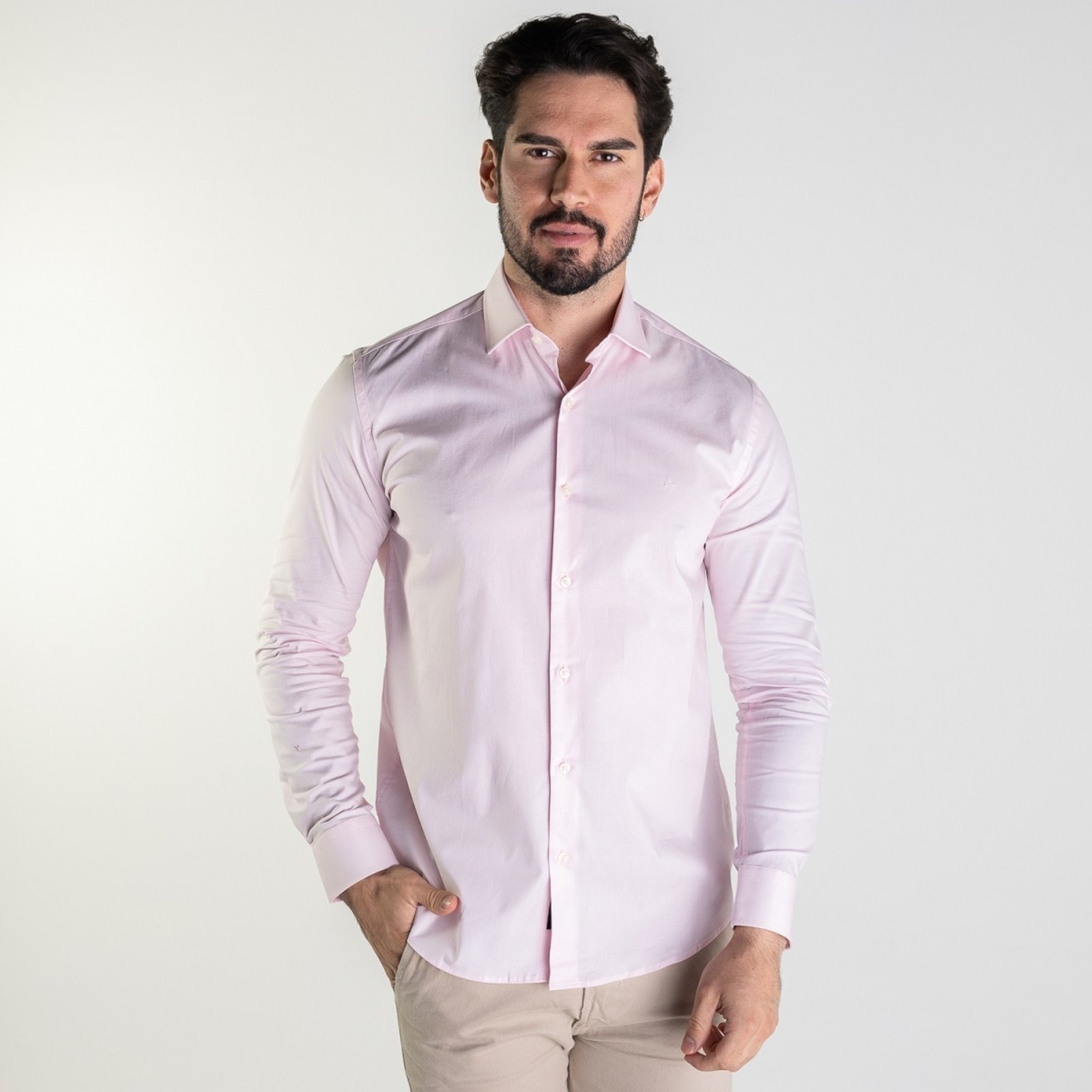 Camisa Aramis Tricoline Stretch Rosa