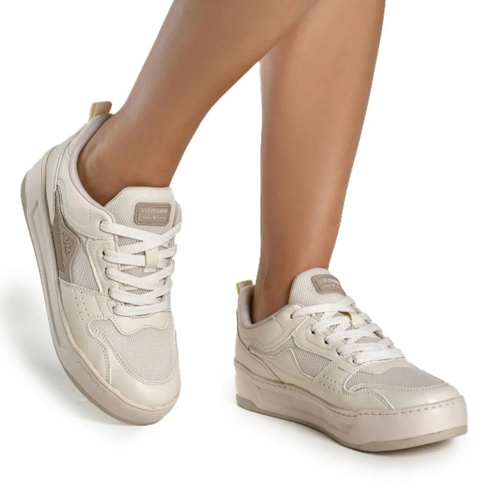 Vista 2 Tênis Via Marte Casual Feminino Off-white off-white white VIA MARTE off-white white