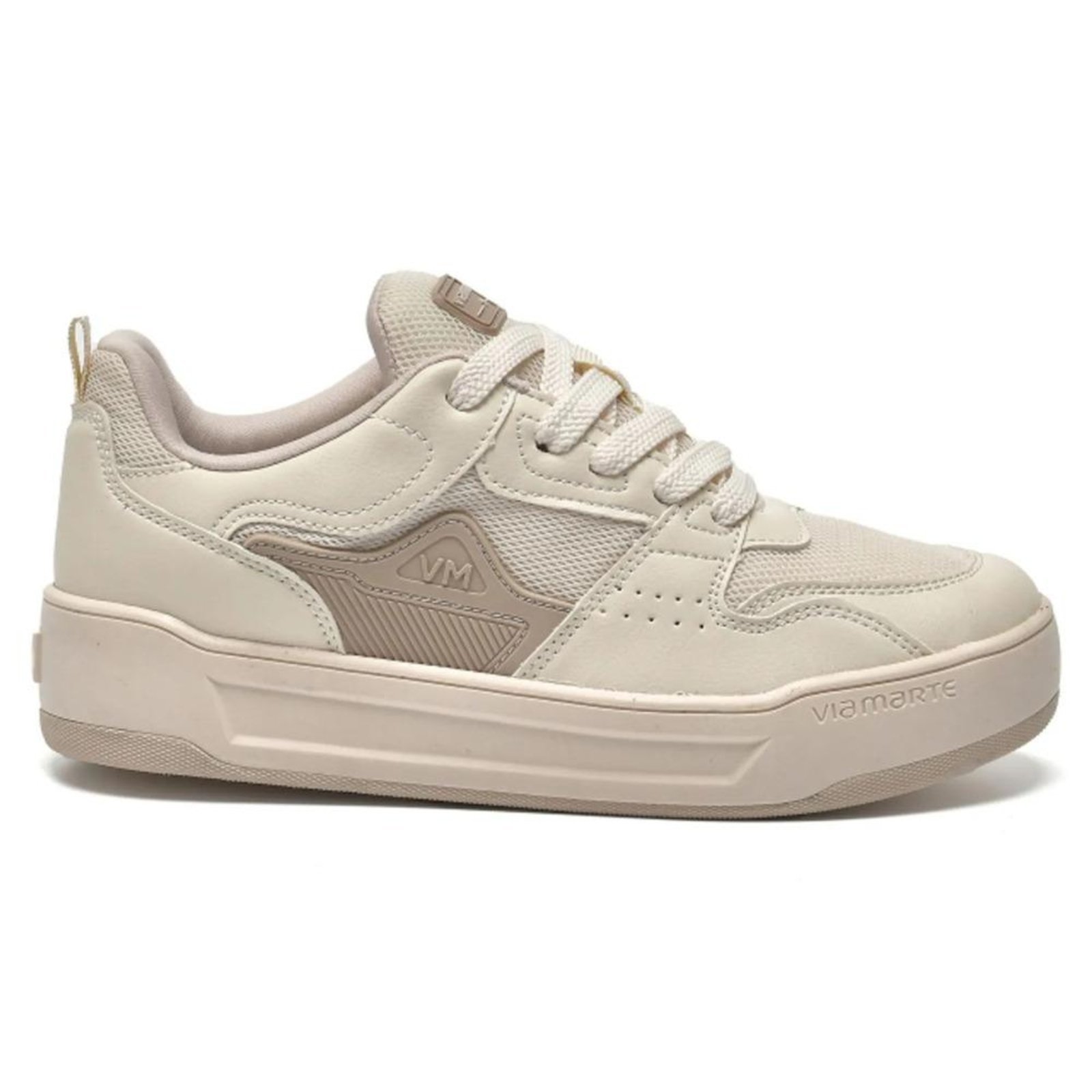Vista 3 Tênis Via Marte Casual Feminino Off-white off-white white VIA MARTE off-white white