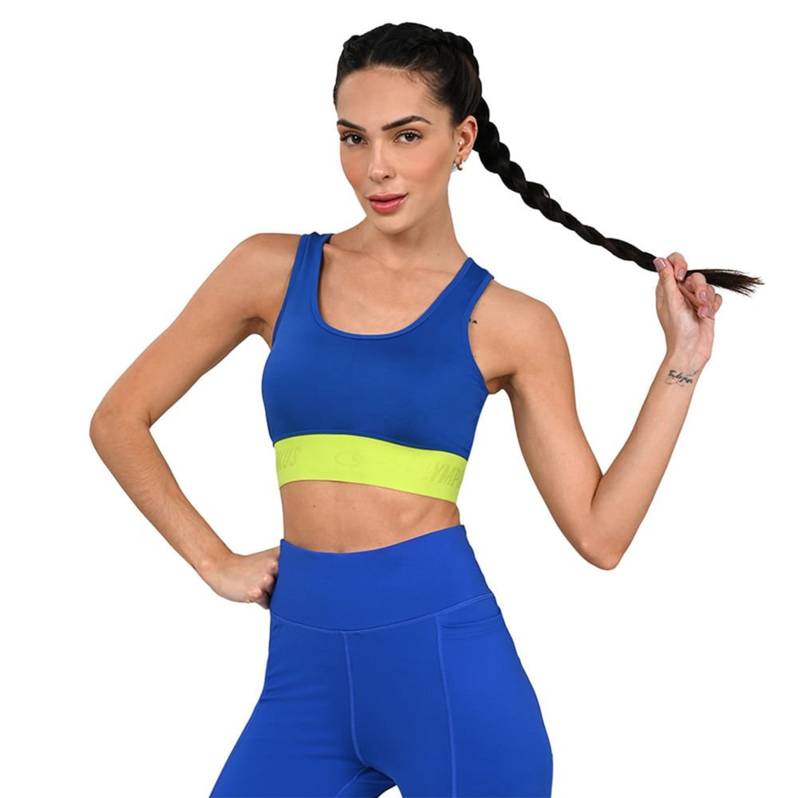 Top Eleva Olympikus Feminino GG Azul