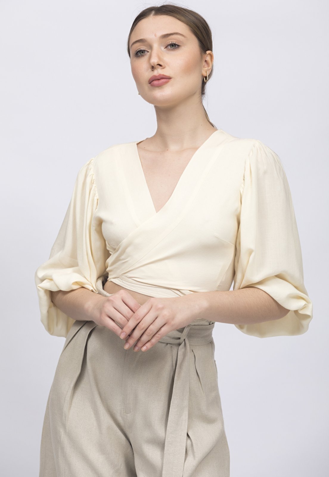 Blusa Le Loup Em Viscose Com Amarração
