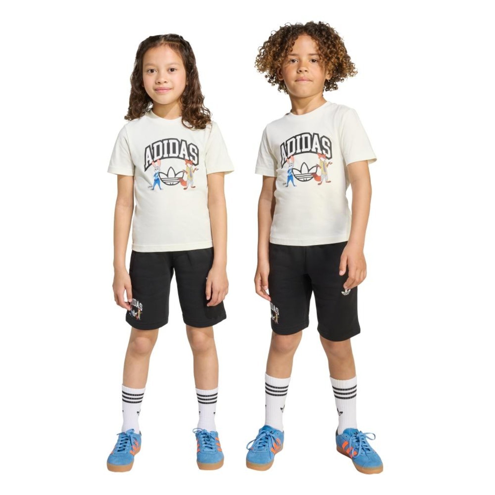 Infantil – Conjunto de shorts e camiseta adidas e Disney adidas Originals Branco