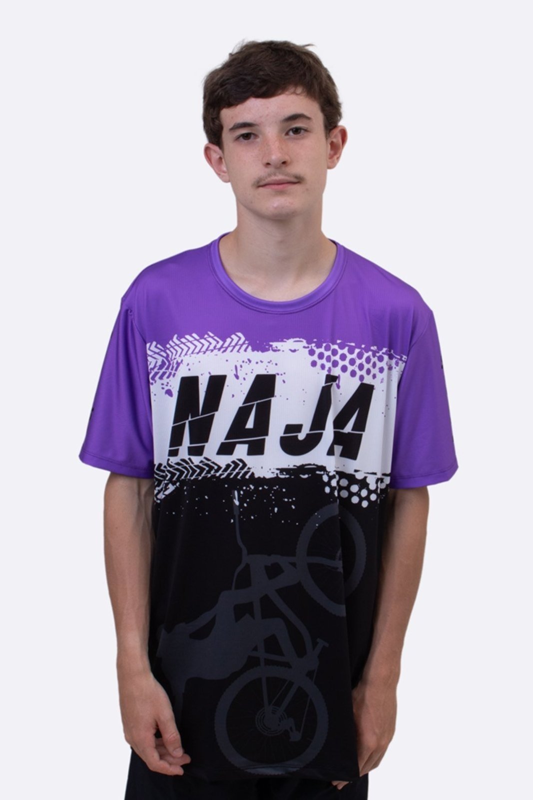 Camiseta Masculina HUPI Naja Roxo/Branco/Preto Roxo
