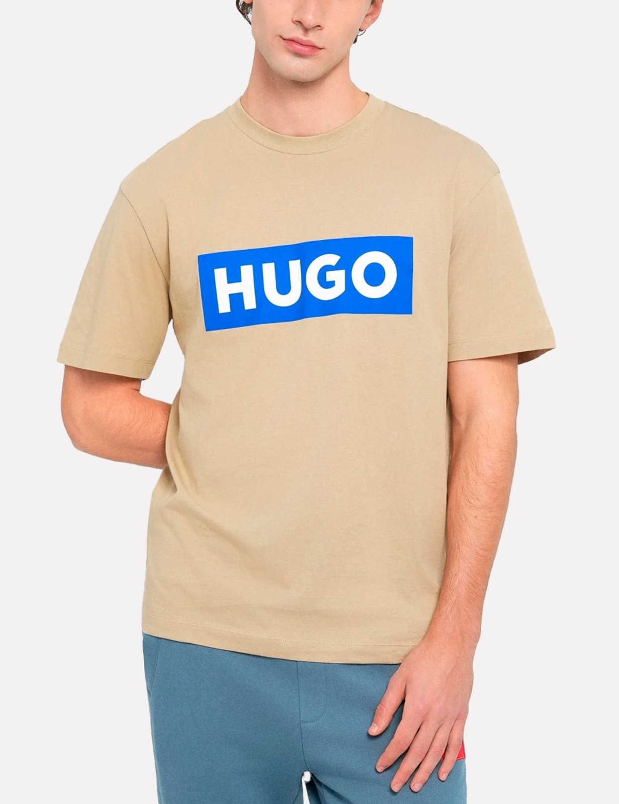 Camiseta Hugo Boss Masculina Regular Nico Caqui