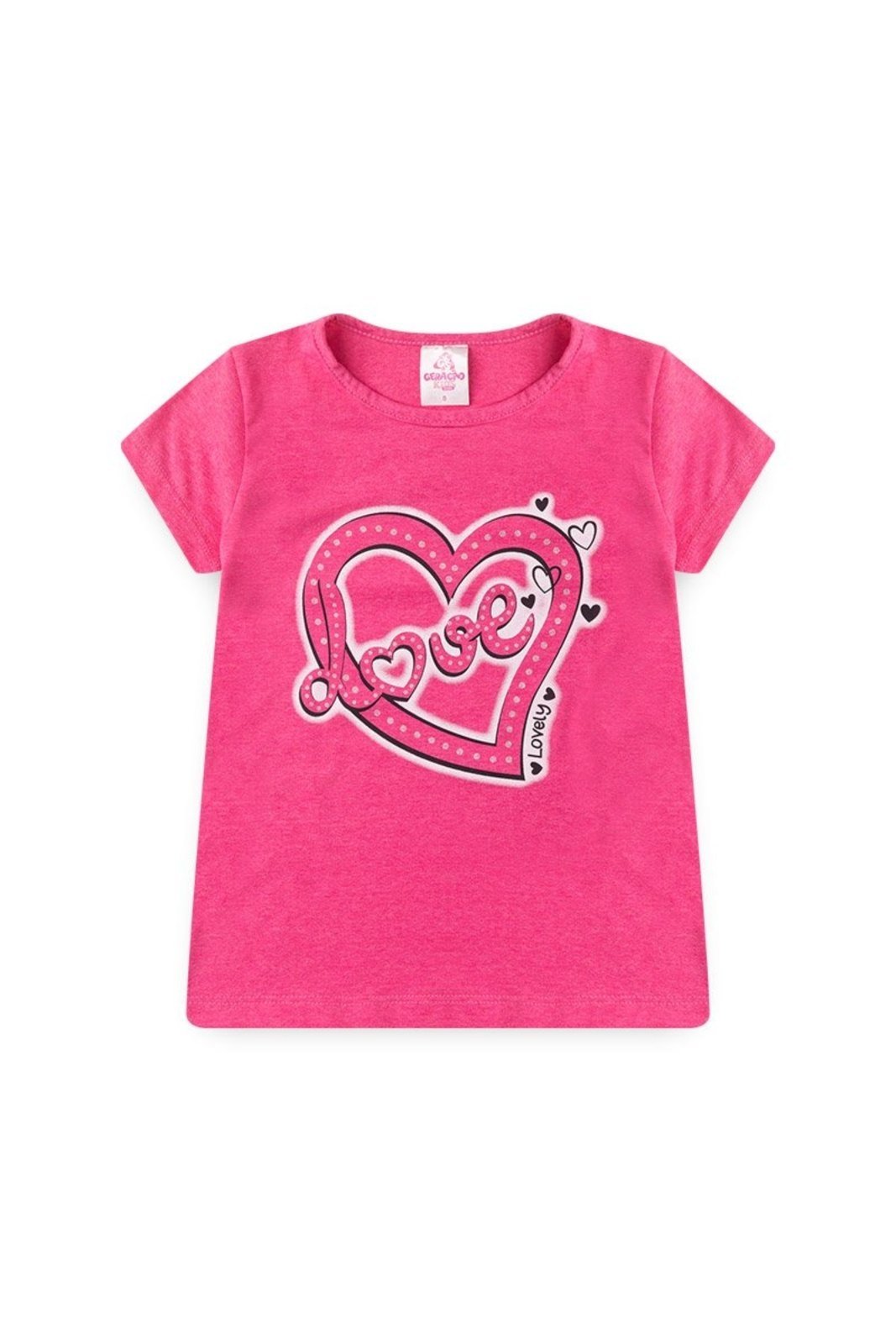Vista 2 Infantil - Conjunto para Menina Blusa e Shorts Love GKS pink GKS pink