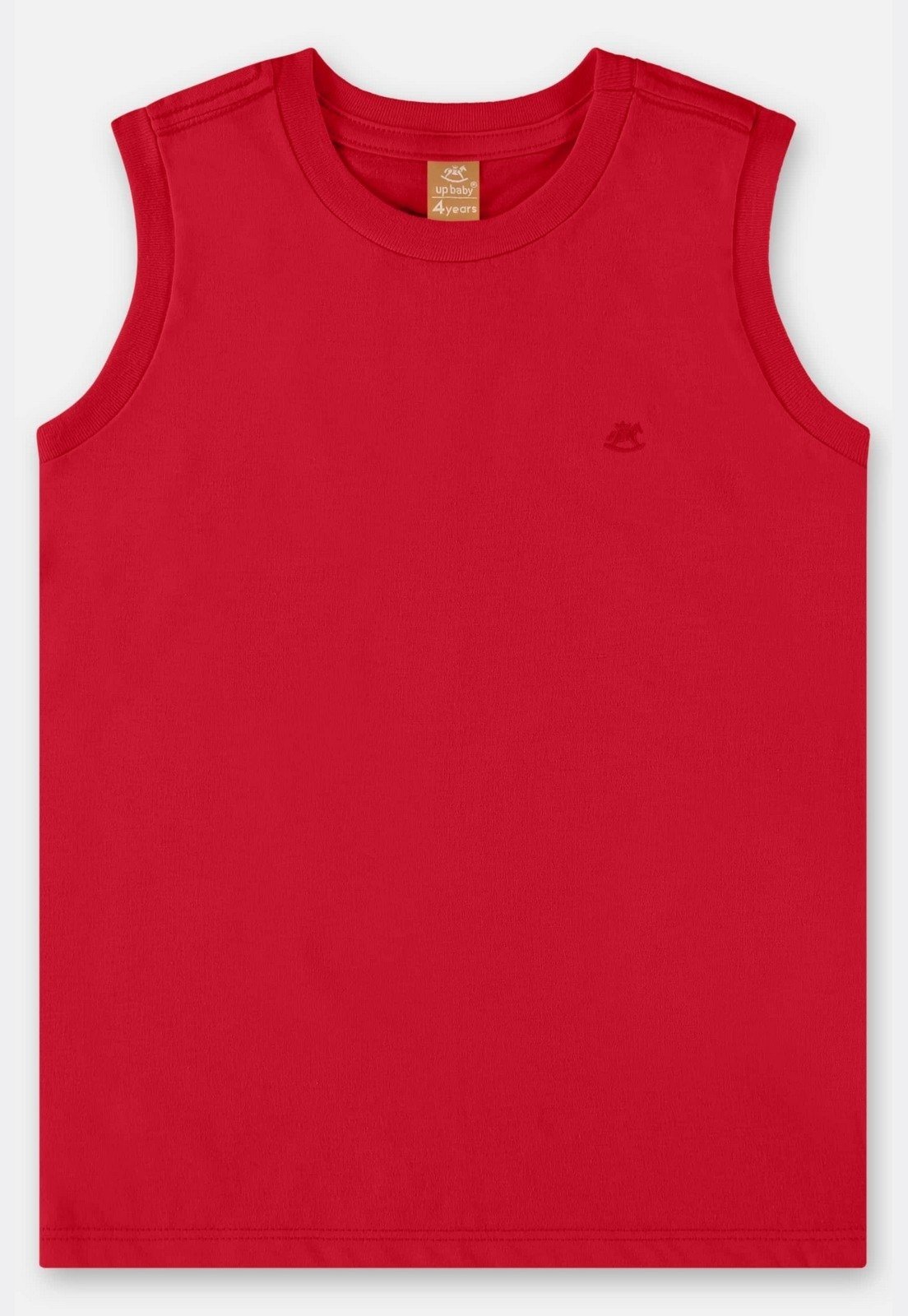 Infantil - Regata Básica para Meninos Up Baby Vermelho