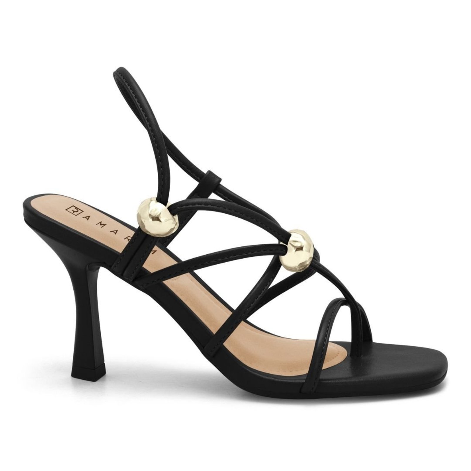 Sandália Feminina Salto Alto Ramarim 2626202 - Preto