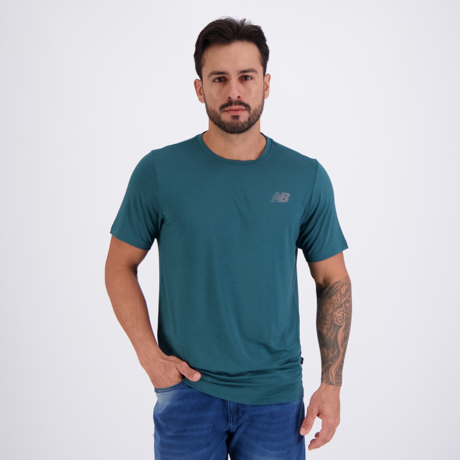 Camiseta New Balance Active Logo Verde