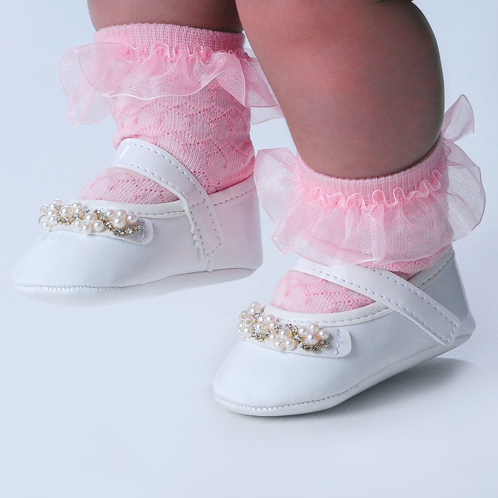 Vista 3 Infantil - Meia festa fashion feminina Pimpolho 00 ao 15 BB2 rosa BB2 rosa