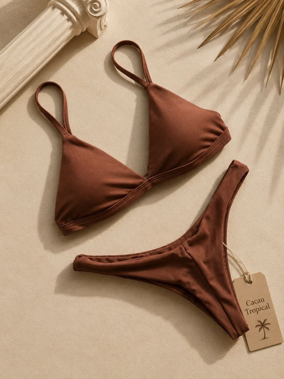 Biquíni Marrom Tropical Premium Cacau Tropical Elegância, Conforto e Caimento Perfeito