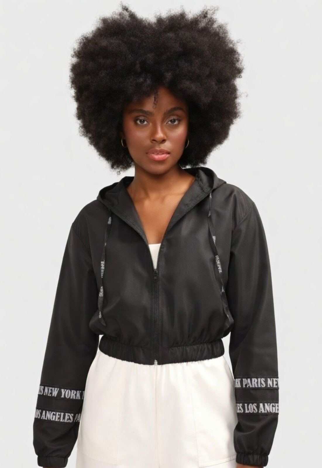 Jaqueta D Bell Outlet Fashion Corta Vento Preta