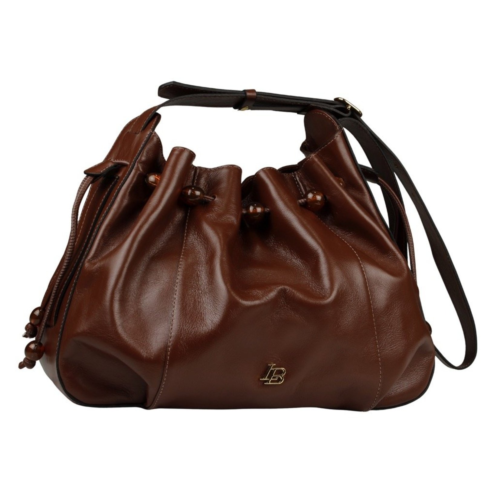 Bolsa Grande Linea Bella 6092 Marrom Escuro