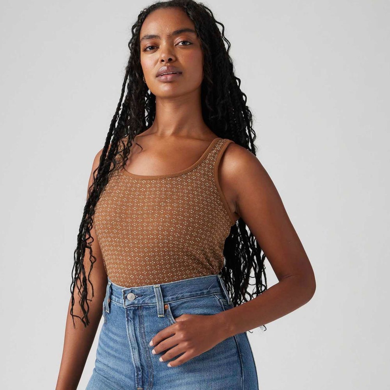 Regata Levi’s® Essencial Rib Marrom