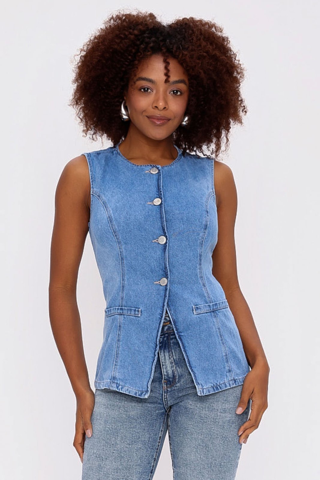 BLUSA CLASSIC DENIM MARINHO Gatabakana