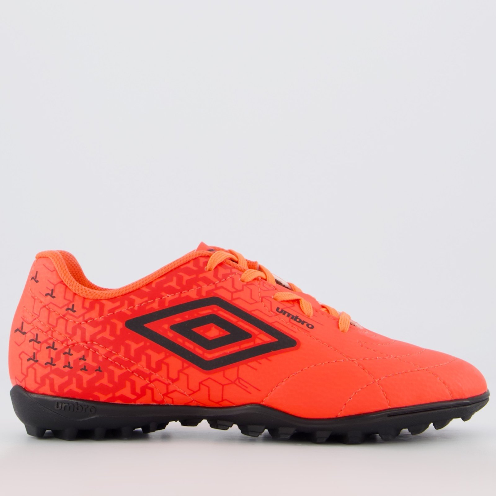 Vista 2 Infantil - Chuteira Umbro Society Class Neo Juvenil Coral laranja coral Umbro laranja coral