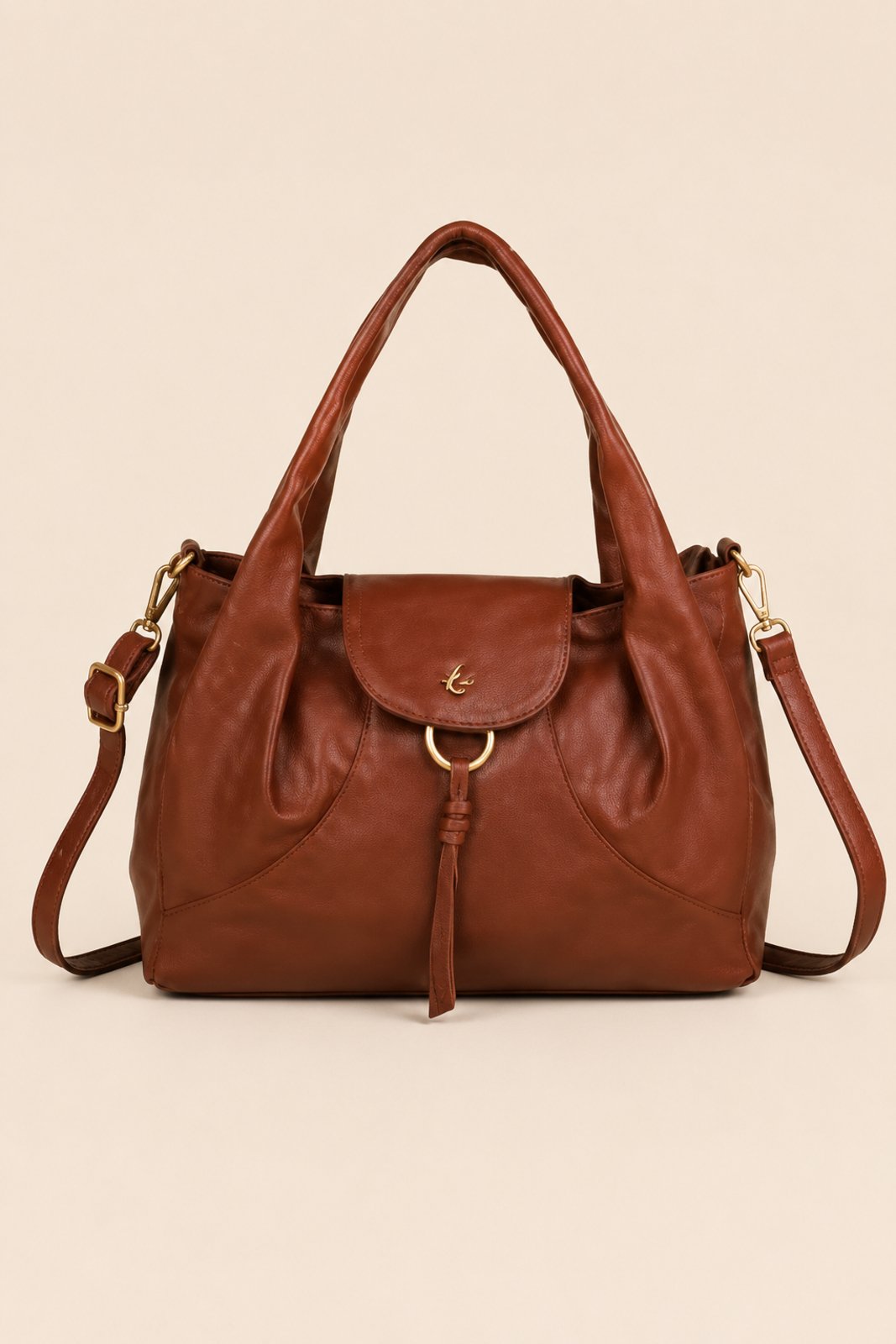 Bolsa Feminina D Bell Outlet Fashion Elegante Marrom