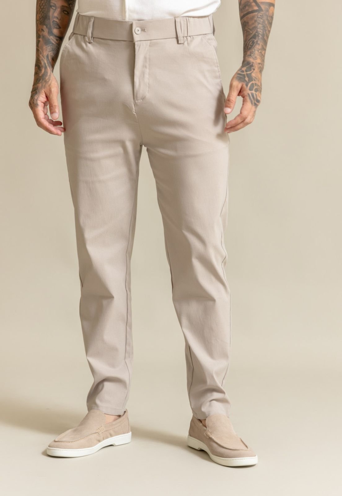 Calça Alfaiataria Masculina Social Slim Color Dialogo Grafite