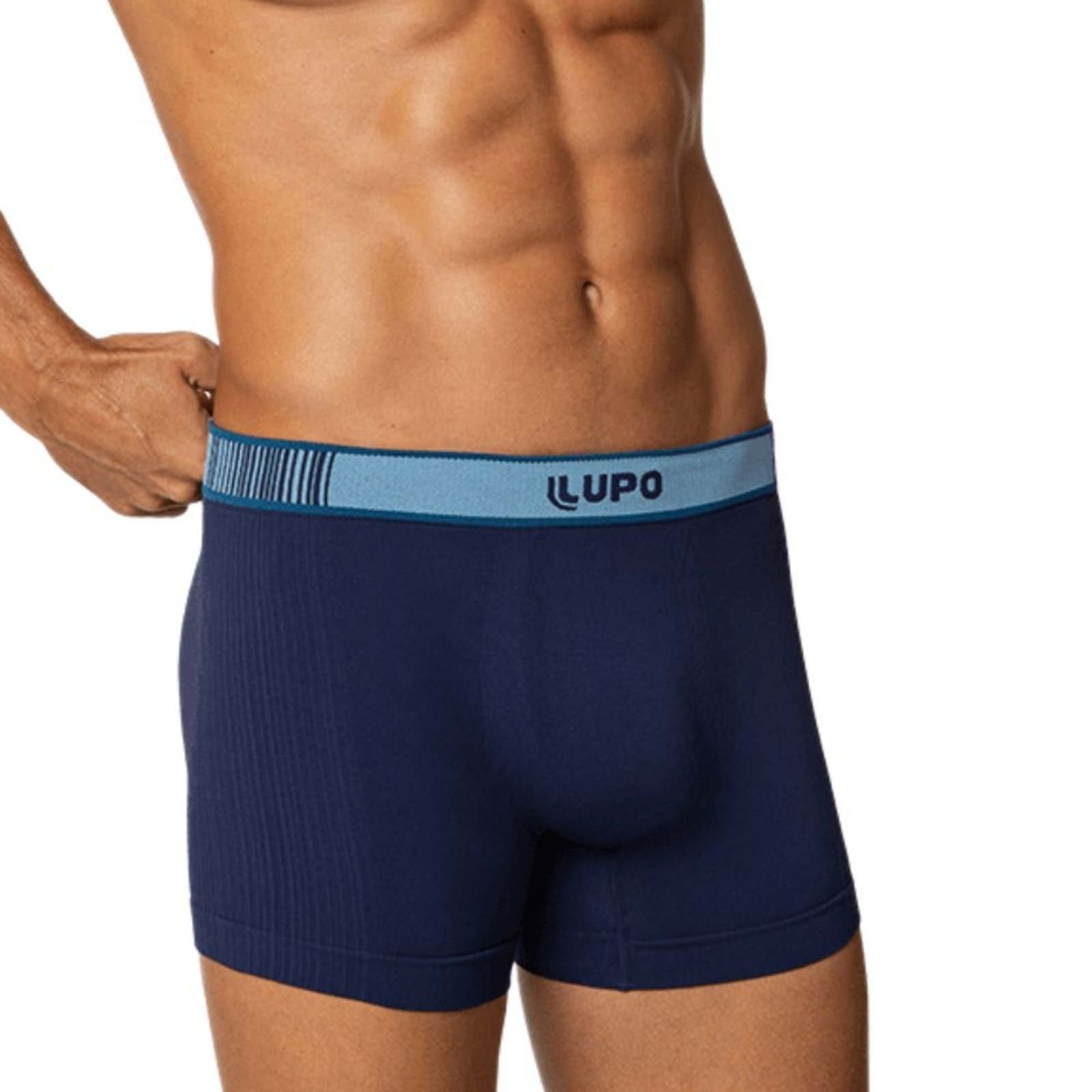 Vista 2 Cueca Lupo Boxer Microfibra Sem Costura grafite Lupo grafite