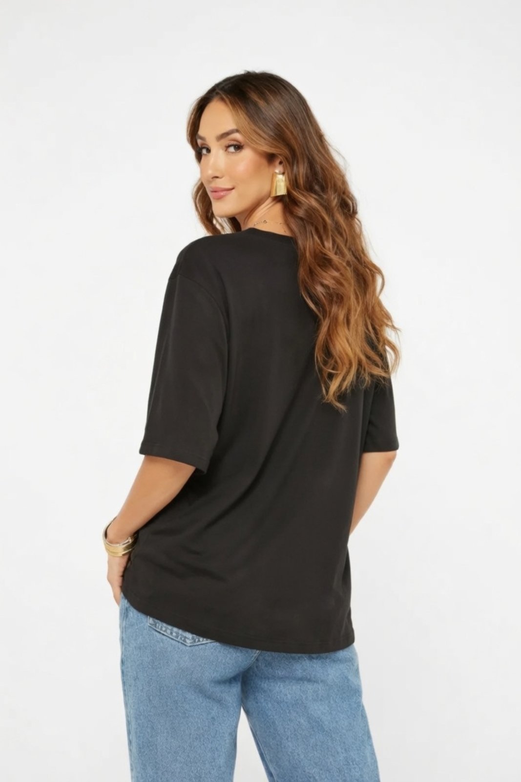 Vista 3 Maxi T-shirt D Bell Outlet Fashion Pistache preto D BELL OUTLET FASHION preto