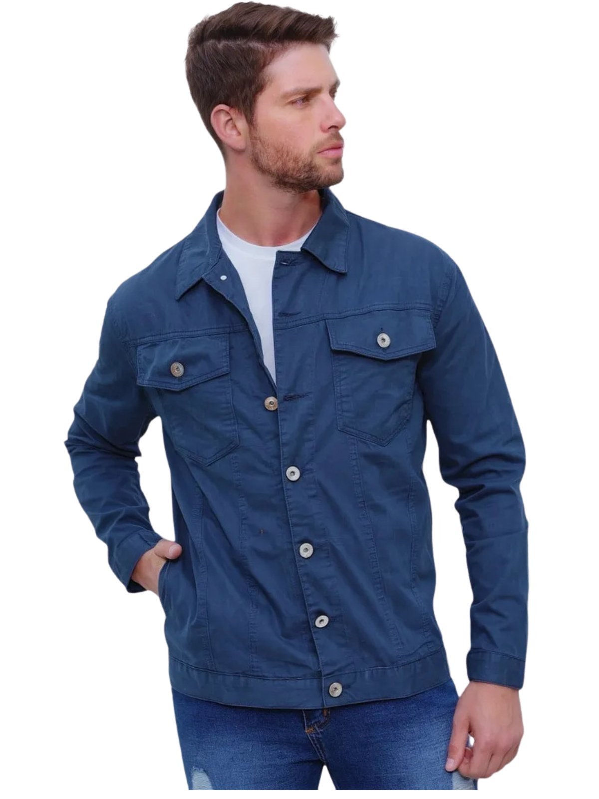 Jaqueta Masculina Jeans Light Azul Marinho