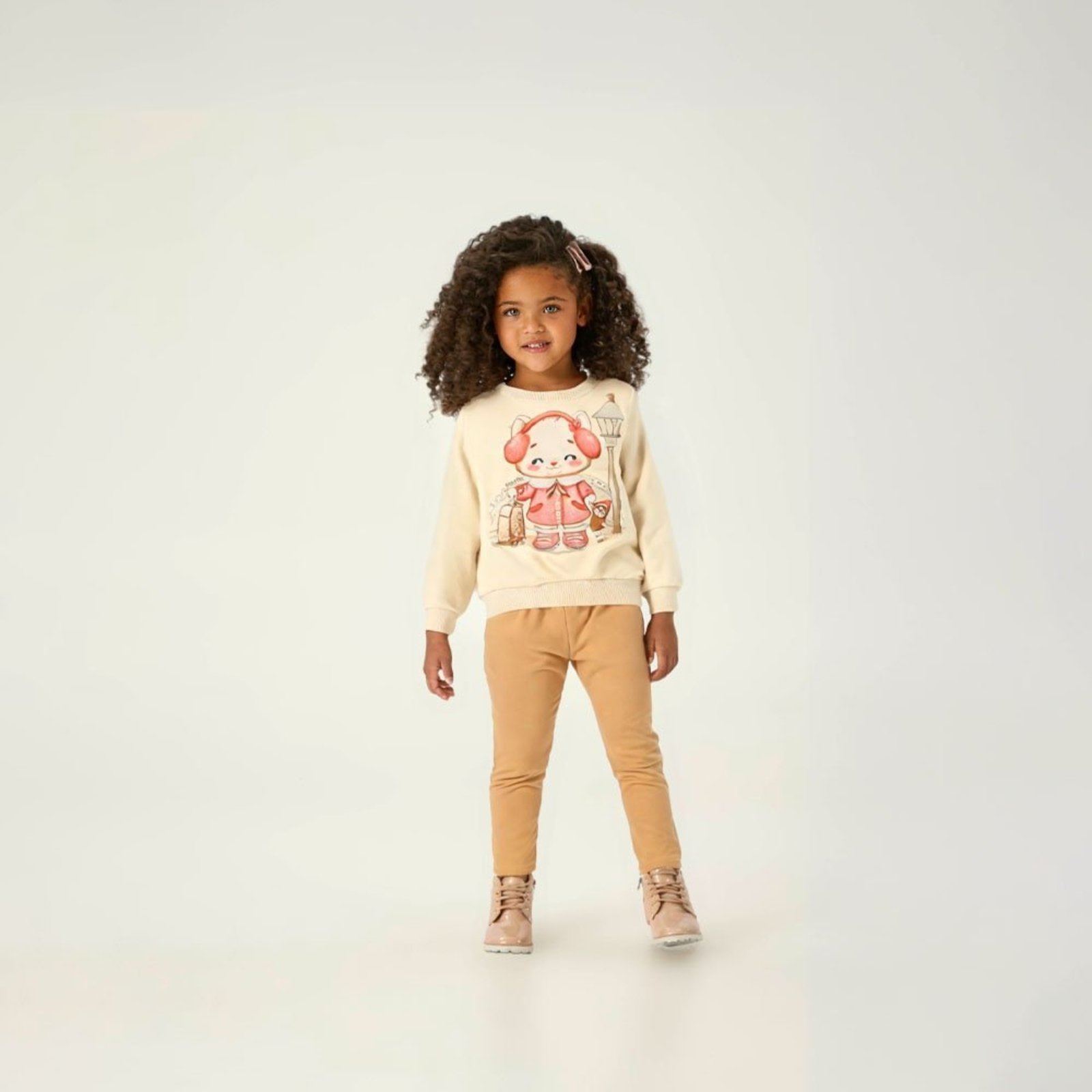 Infantil - Conjunto Marrom Primeiros Passos Pulla Bulla Menina - 55237-1343