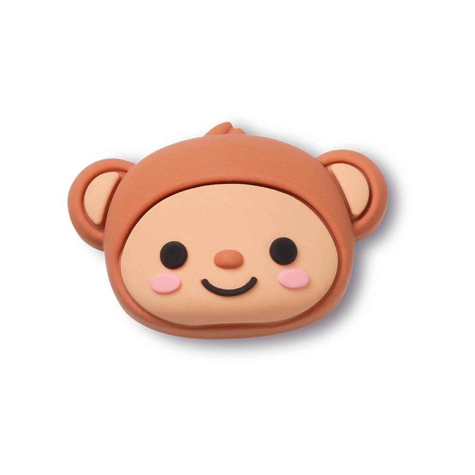 Infantil - Jibbitz™ Cara de Macaco 3D Único Branco