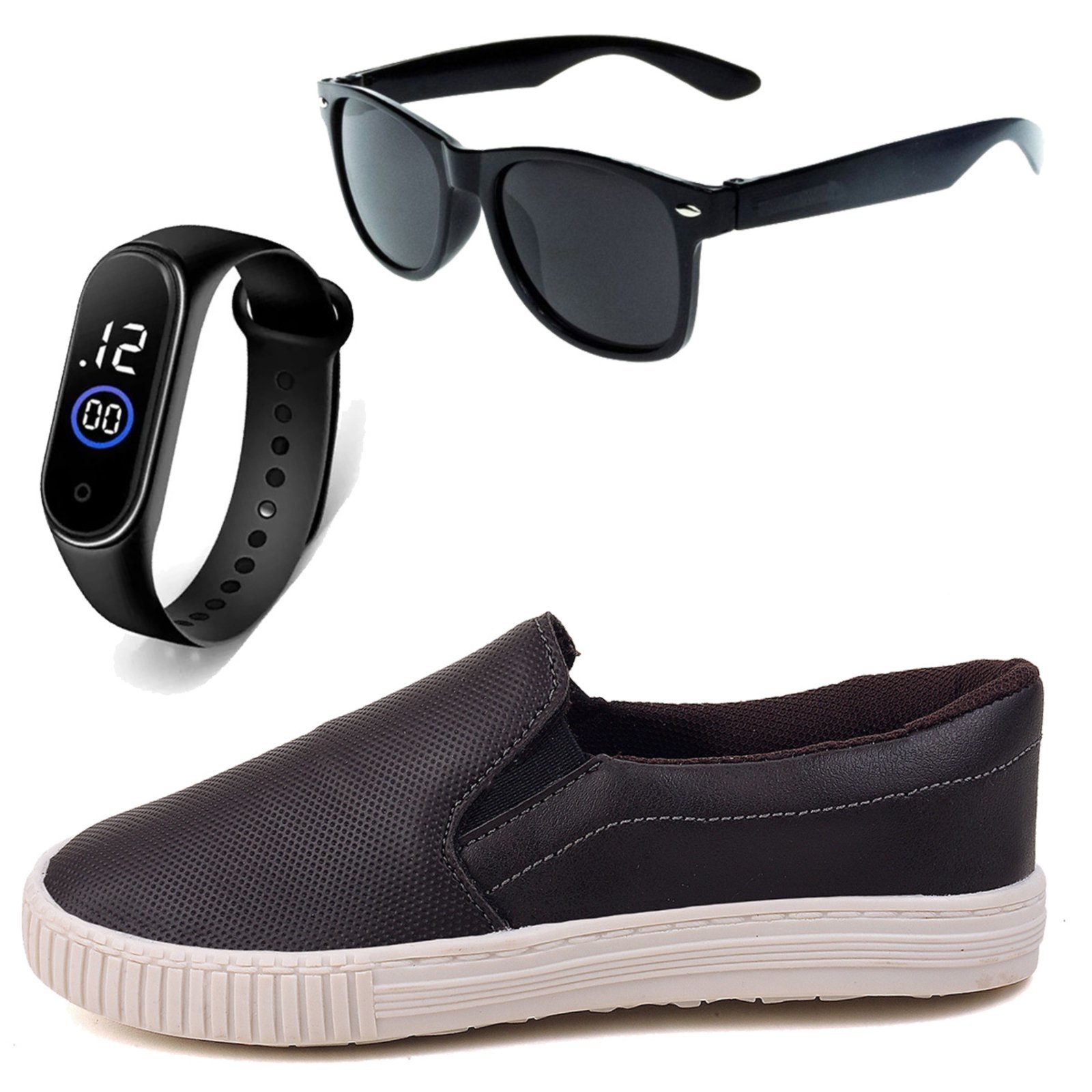 Infantil – Tênis Masculino Casual Sapatilha + Óculos e Relógio