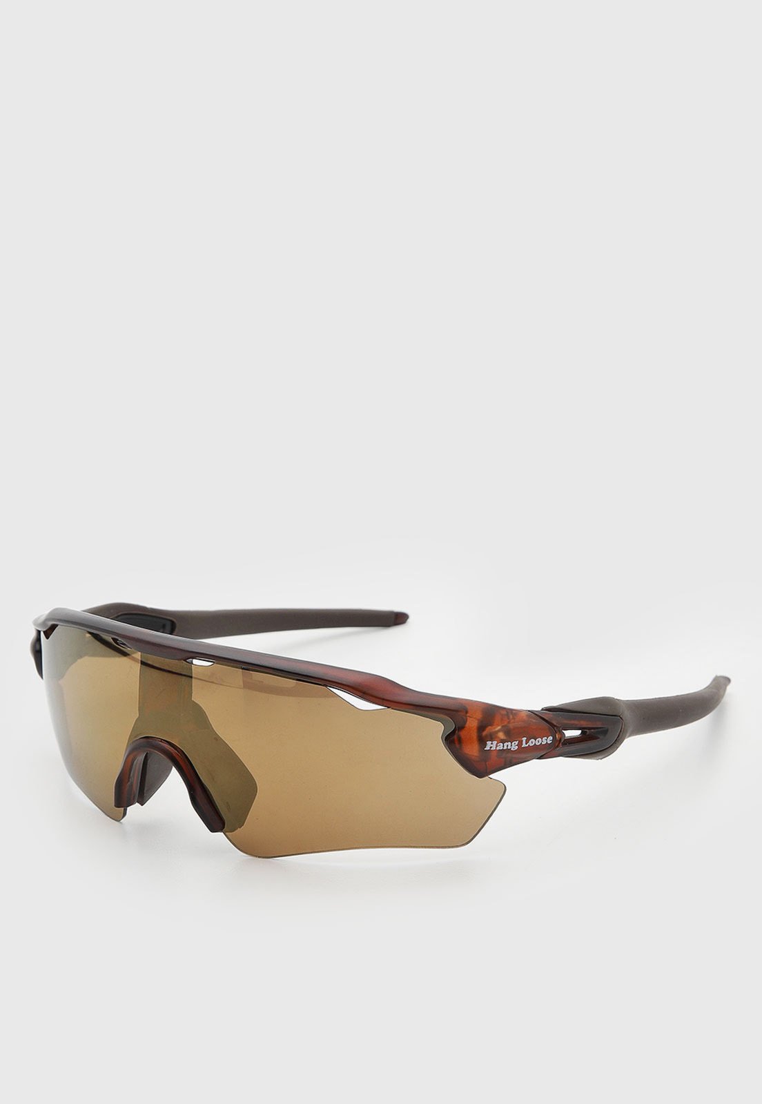 Óculos de Sol Hang Loose Shield Running Bike Marrom