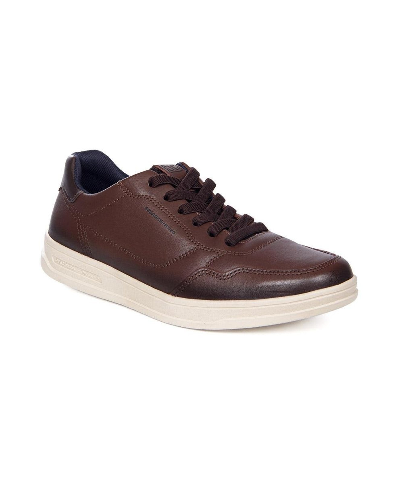 Tênis Masculino Pegada Casual Couro Marrom Incolor