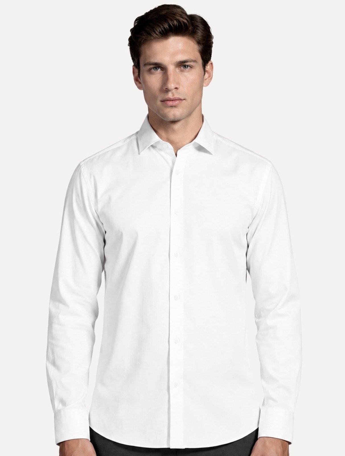 Camisa Aramis Masculina Slim Stretch Poliviscose de Bambu Branca