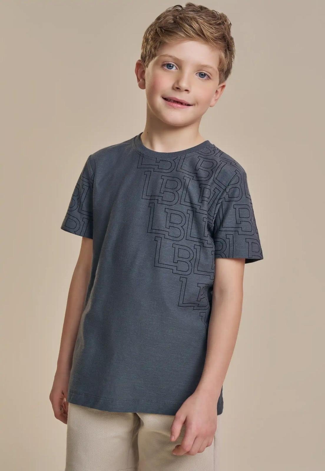 Infantil - Camiseta Menino Cinza LB Menino LucBoo 10 Cinza
