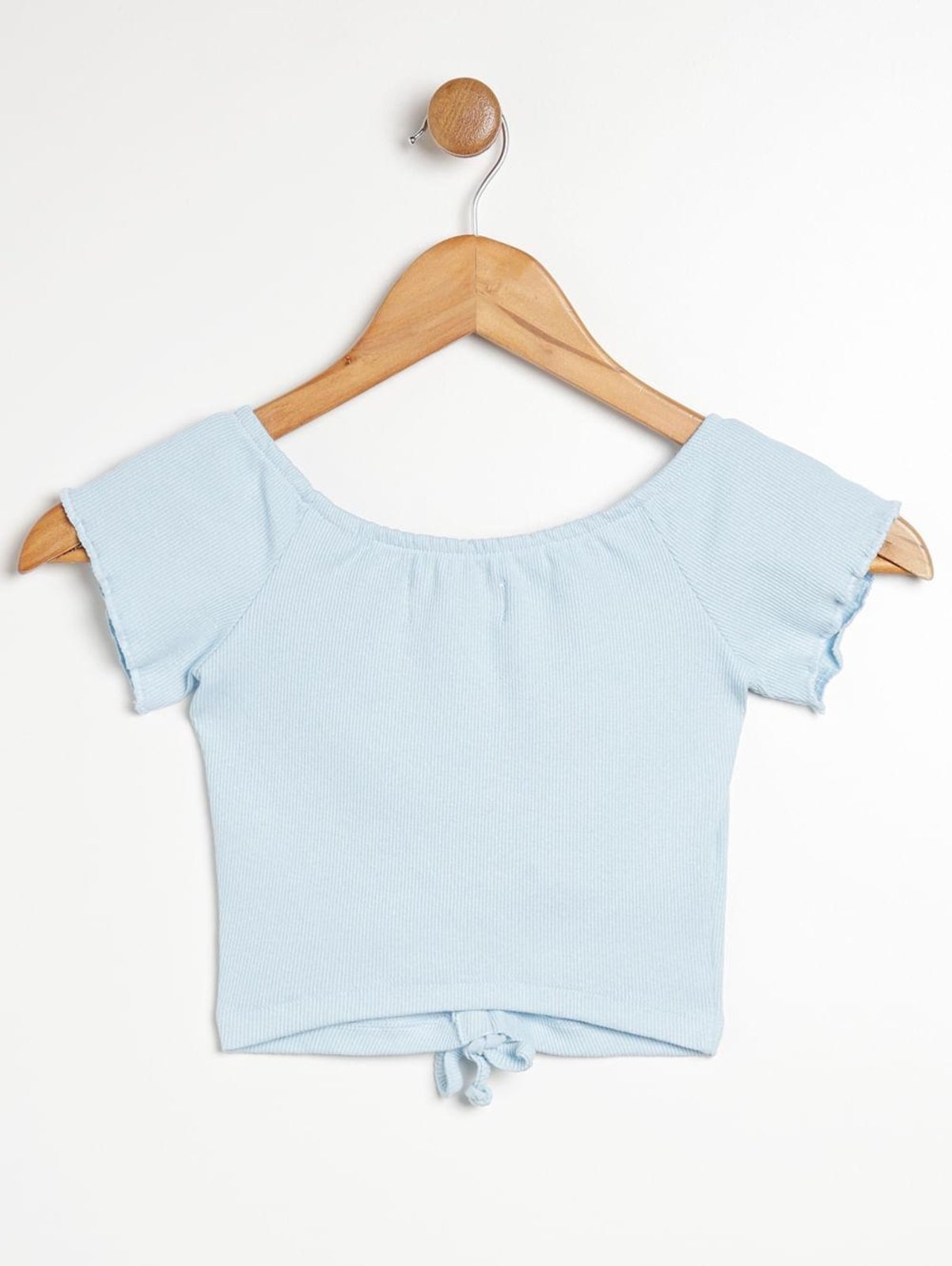 Vista 3 Infantil - Blusa Cropped Vels Juvenil Para Menina CLARO azul Vels azul