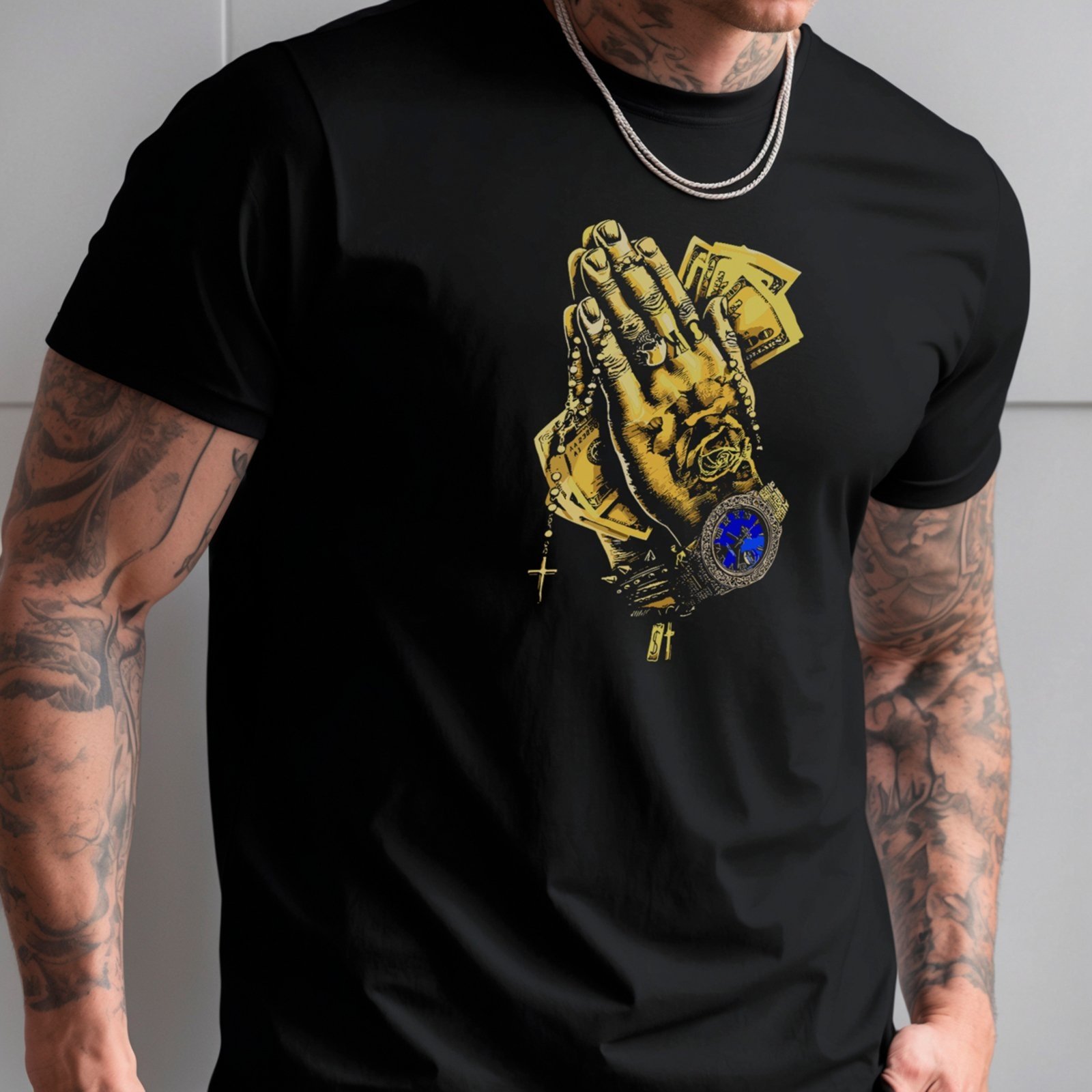 Camisa Masculina Algodão Camiseta Estampada Casual