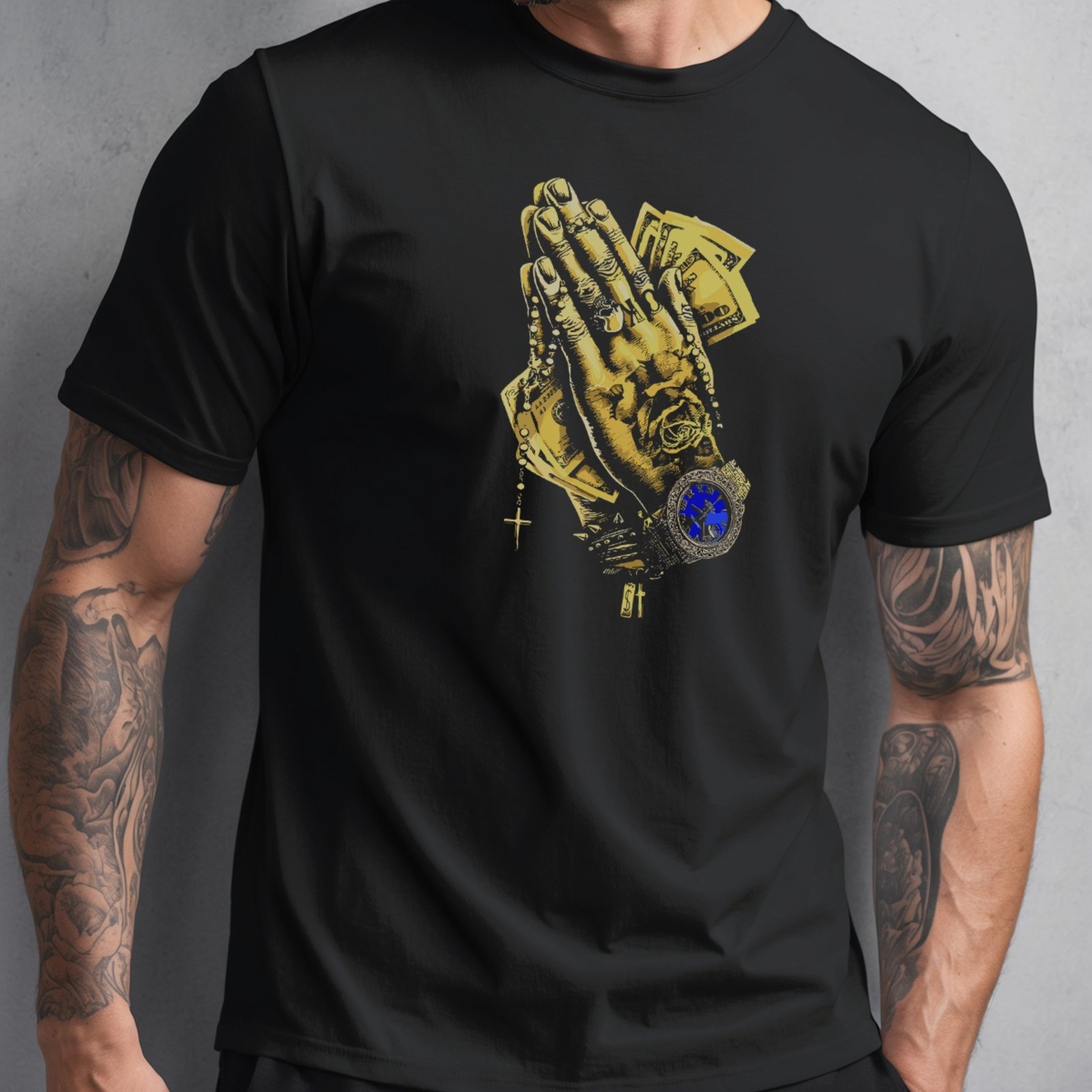 Vista 3 Camisa Masculina Algodão Camiseta Estampada Casual ÉPICO CALÇADOS preto ÉPICO CALÇADOS preto