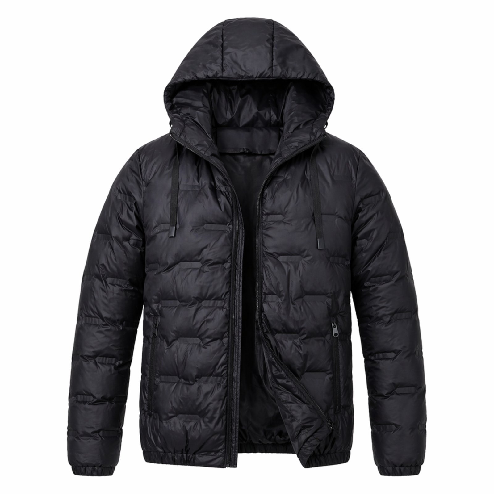 Jaqueta Masculina Broken Rules Puffer Com Capuz Removível 560130 Zariff Preto