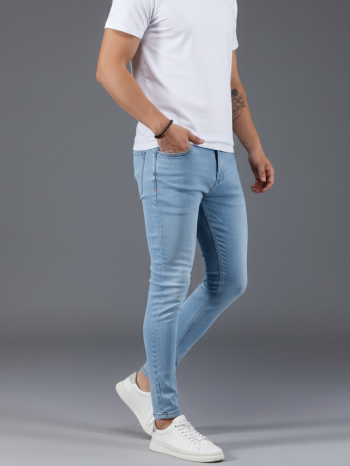 Calça Jeans Masculina 5 Estilos Azul Claro Básica e Confortável