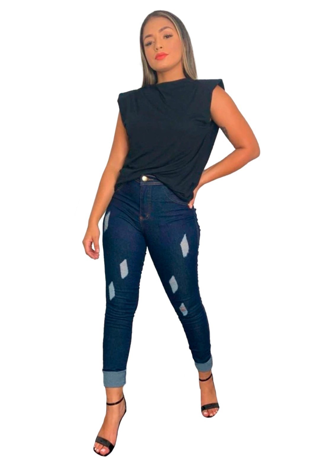 Blusa Manga Curta YWC ind Tee Muscle Ombreira Ombro t-shirt Preto
